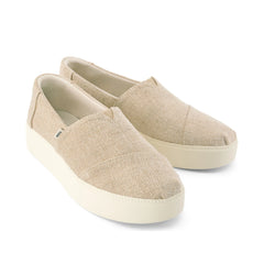 Womens Asher Platform Slip On Sneaker Natural Undyed Heritage Canvas