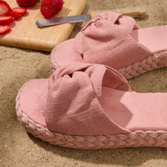 Womens Abby Slide Flatform Espadrille Sandal Bloom Heritage Canvas