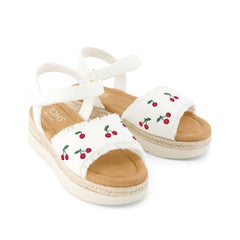 Diana Kids Sandal Embroidered Cherries