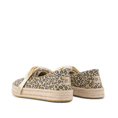 Womens Carolina Lace-Up Espadrille Natural Leopard Spots