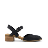Jaclyn Black Leather Heel