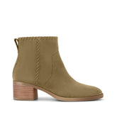 Womens Delilah Heeled Boot Water Repellent Military Olive Suede