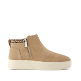 Womens Percy Mid Platform Sneaker Water Resistant Mid Taupe Suede