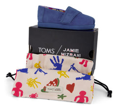 TOMS x Jamie Mizrahi Alpargata Classic Blue Suede Toddler Shoe