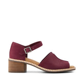 Womens Ines Heel Burgundy Nubuck Leather