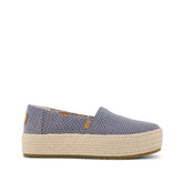 Womens Valencia Platform Espadrille Niagara Mist Chambray Dot