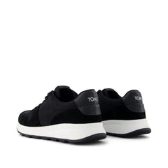 TRVL Lite Retro Runner Black Suede Water Repellent Sneaker