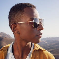 Hudson Gold Polarized Handcrafted Sunglasses