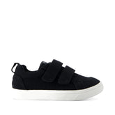 Cruz Double Strap Black Heritage Canvas Toddler Sneaker