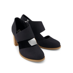 Womens Milan Nova Heel Black Canvas