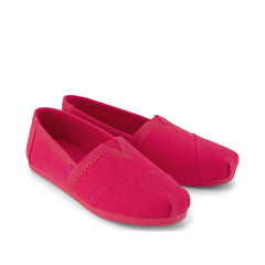 Womens Alpargata Classic Fuchsia Embroidered Heritage Canvas