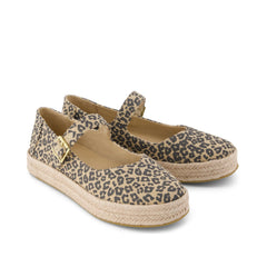 Womens Carolina Mary Jane Espadrille Natural Leopard Print