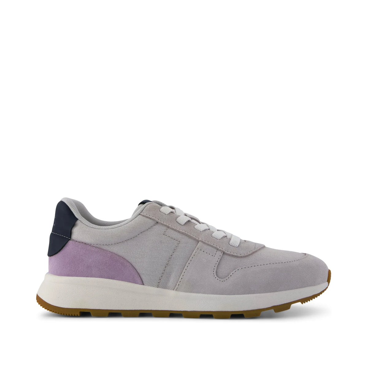 Womens TRVL LITE Retro Runner Sneaker Water Repellent Lunar Grey Suede