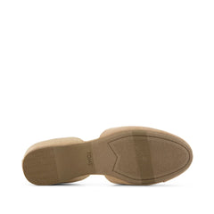 Womens Gemma D'Orsay Flat Taupe Metallic Crosshatch Suede