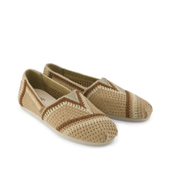 Womens Alpargata Classic Almond Crochet