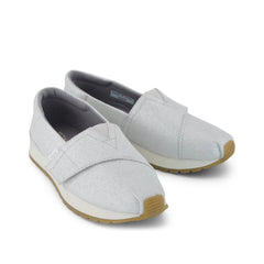 Resident Plus Kids Sneaker Silver Metallic Twill